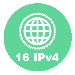 Upto 16 IPv4
